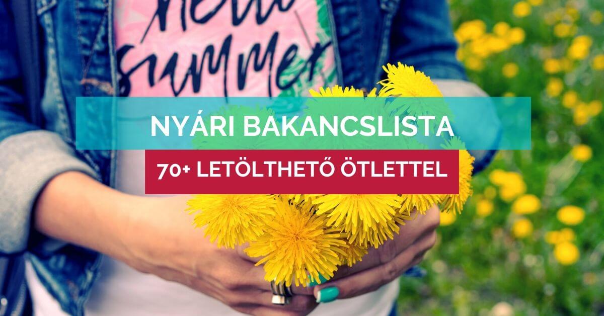 Nyári bakancslista 70+ program ötlettel