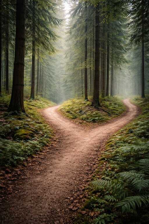 két út elágazása az erdőben – döntési helyzet